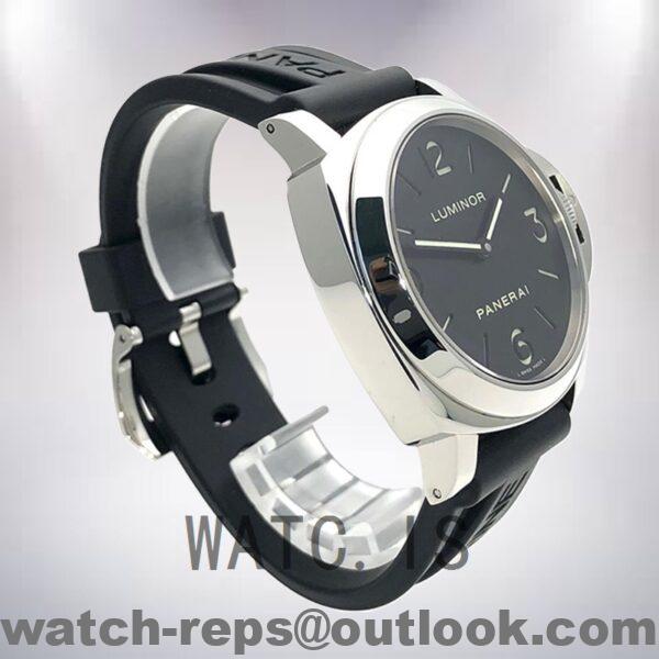 Panerai Luminor Base PAM00112 44mm Men's Black Dial Rubber Band Watch - Image 3