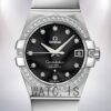 Omega Constellation 123.55.38.21.51.001 38mm Men Black Dial Silver-tone Watch