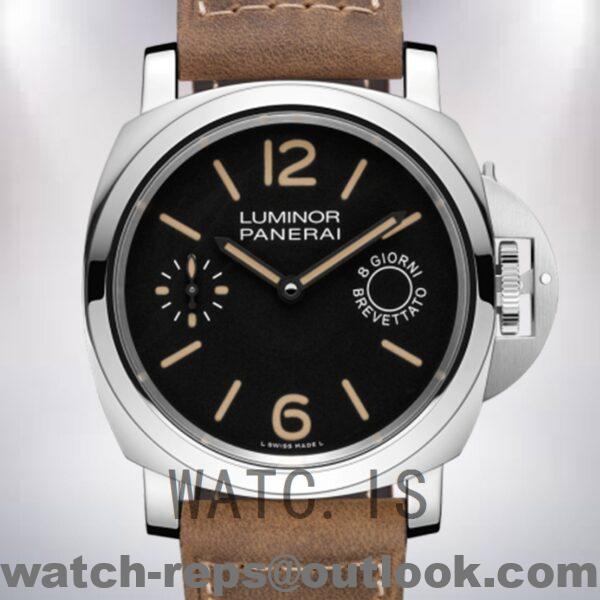 Panerai Luminor Marina 44mm Men's PAM00590 Leather Strap Black Dial Watch