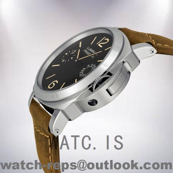 Panerai Luminor Marina 44mm Men's PAM00590 Leather Strap Black Dial Watch - Image 3