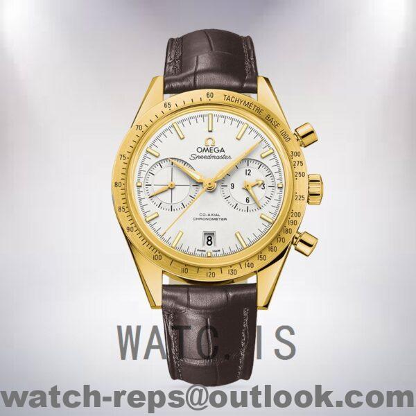 Omega Speedmaster 41mm 331.53.42.51.02.001 Men White Dial Leather Strap Watch - Image 2