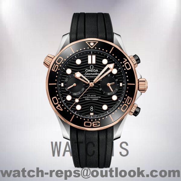 Omega Seamaster 44mm Men 210.22.44.51.01.001 Rubber Band Automatic Watch - Image 2
