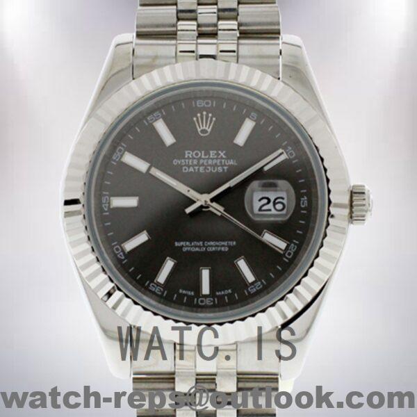 Rolex Datejust 116334BKSJ 41mm Men's Silver-tone Oyster Bracelet Watch