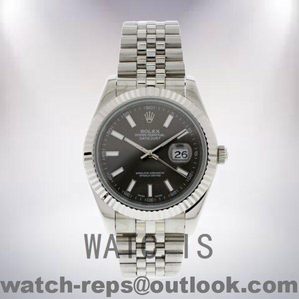 Rolex Datejust 116334BKSJ 41mm Men's Silver-tone Oyster Bracelet Watch - Image 2
