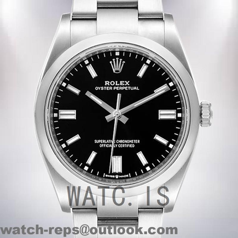 Rolex Oyster Perpetual 41mm m124300-0006 Unisex Silver-tone Watch 3