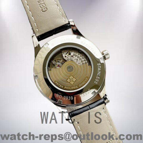Patek Philippe Calatrava CalatravaWSL003 40mm Men's White Dial Leather Strap Watch - Image 3