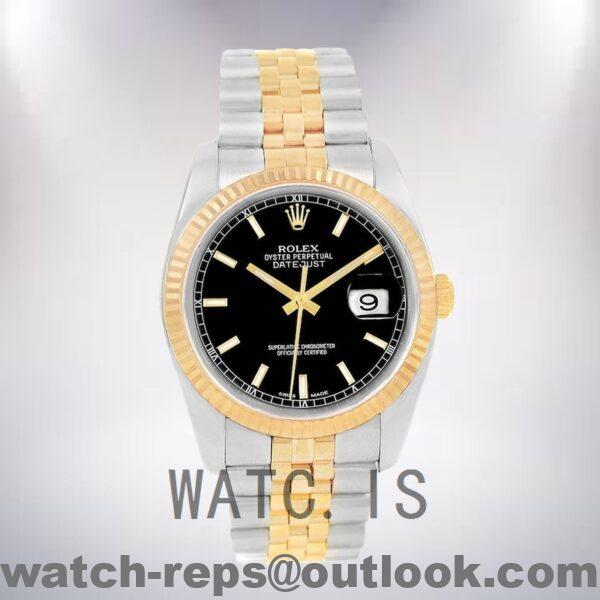 Rolex Datejust Men's 116233BKSJ 36mm Bracelet Silver-tone Watch - Image 2