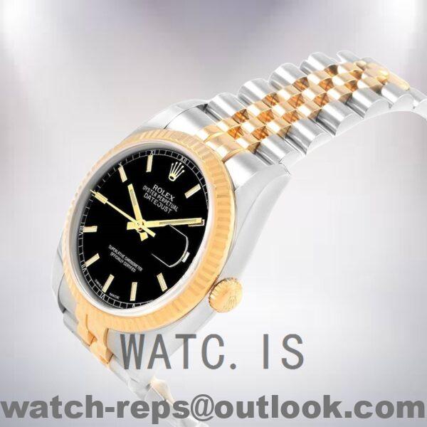 Rolex Datejust Men's 116233BKSJ 36mm Bracelet Silver-tone Watch - Image 3