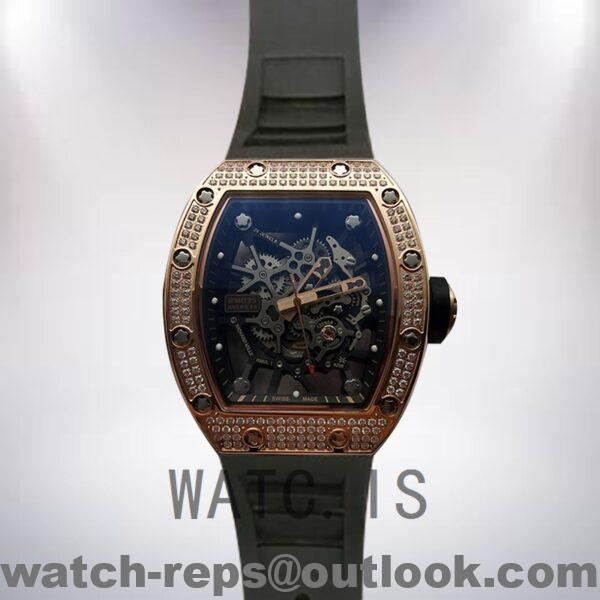 Richard Mille RM035 Around 50*45mm Men RM035-001 Transparent Dial Rubber Band Watch - Image 2