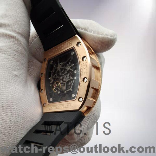 Richard Mille RM035 Around 50*45mm Men RM035-001 Transparent Dial Rubber Band Watch - Image 4